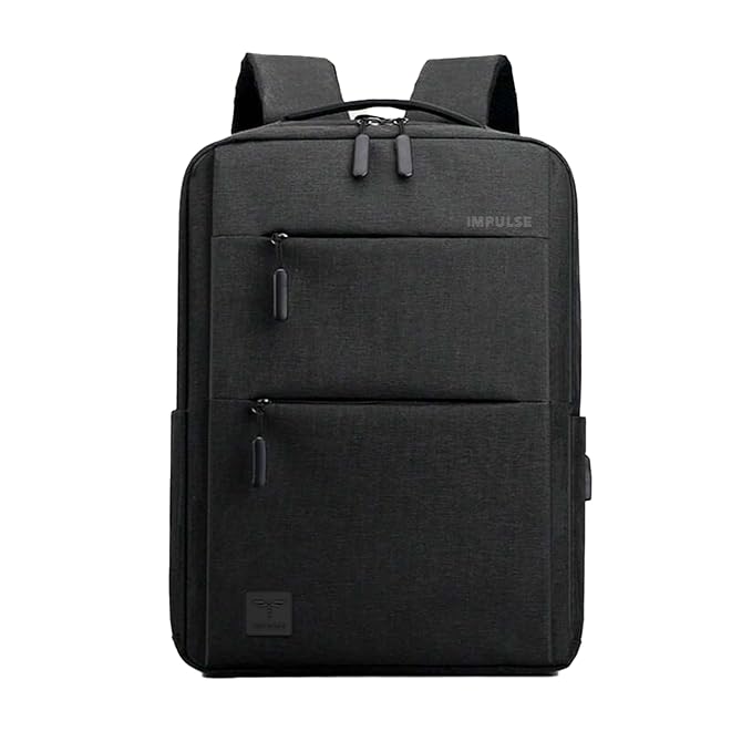 Impulse Empowerelite 25L Unisex Water Resistant Travel 4 Compartment Laptop Backpack With USB Charging Port/Office/School/College/Business Bag Fits Up To 16 Inch Laptop (Black)
