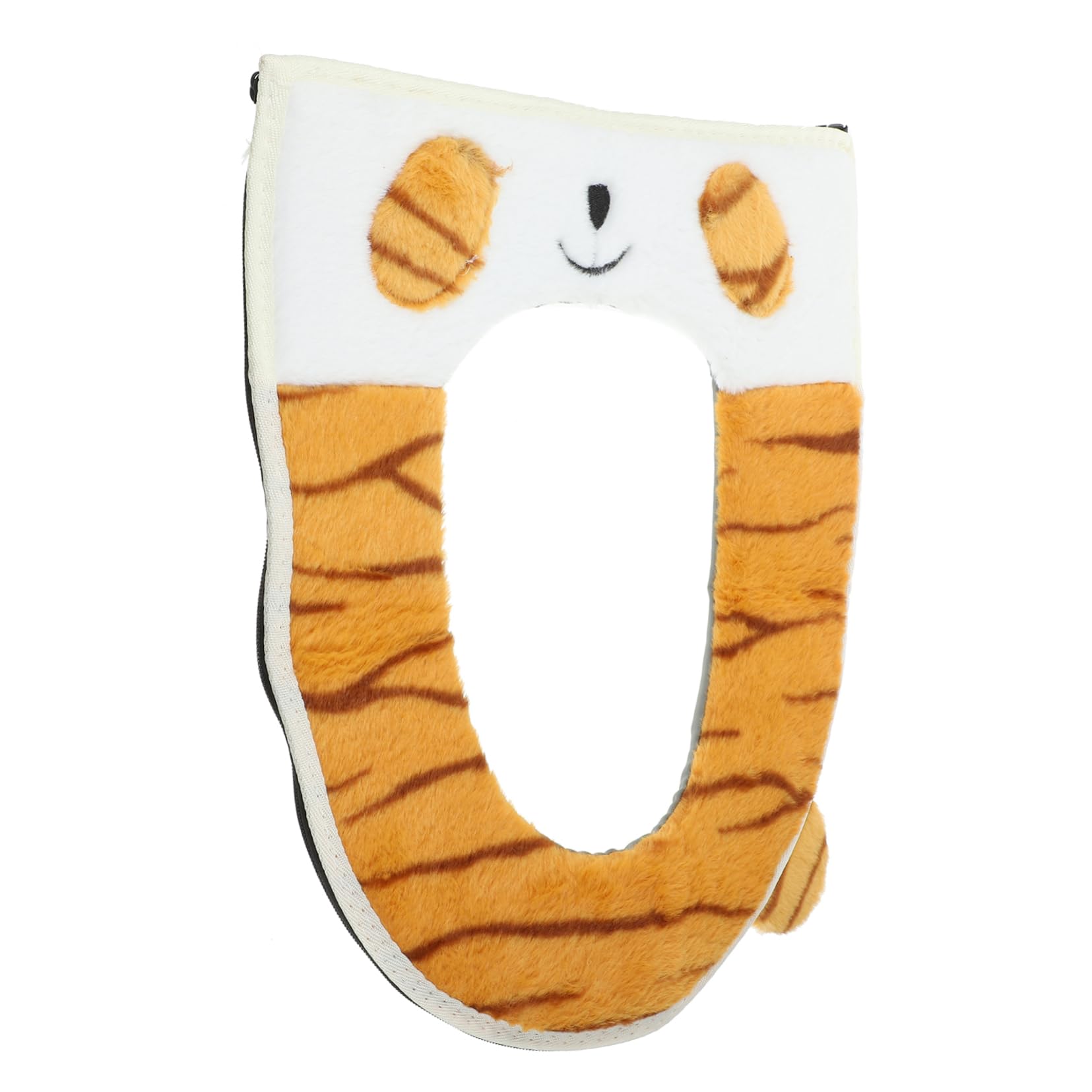 Happyyami Thick Cotton Velvet Toilet Seat Cover Washable Pad for Bathroom Soft Warm