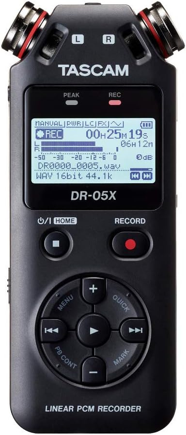 Tascam DR-05X Stereo Handheld Digital Audio Portable Recorder