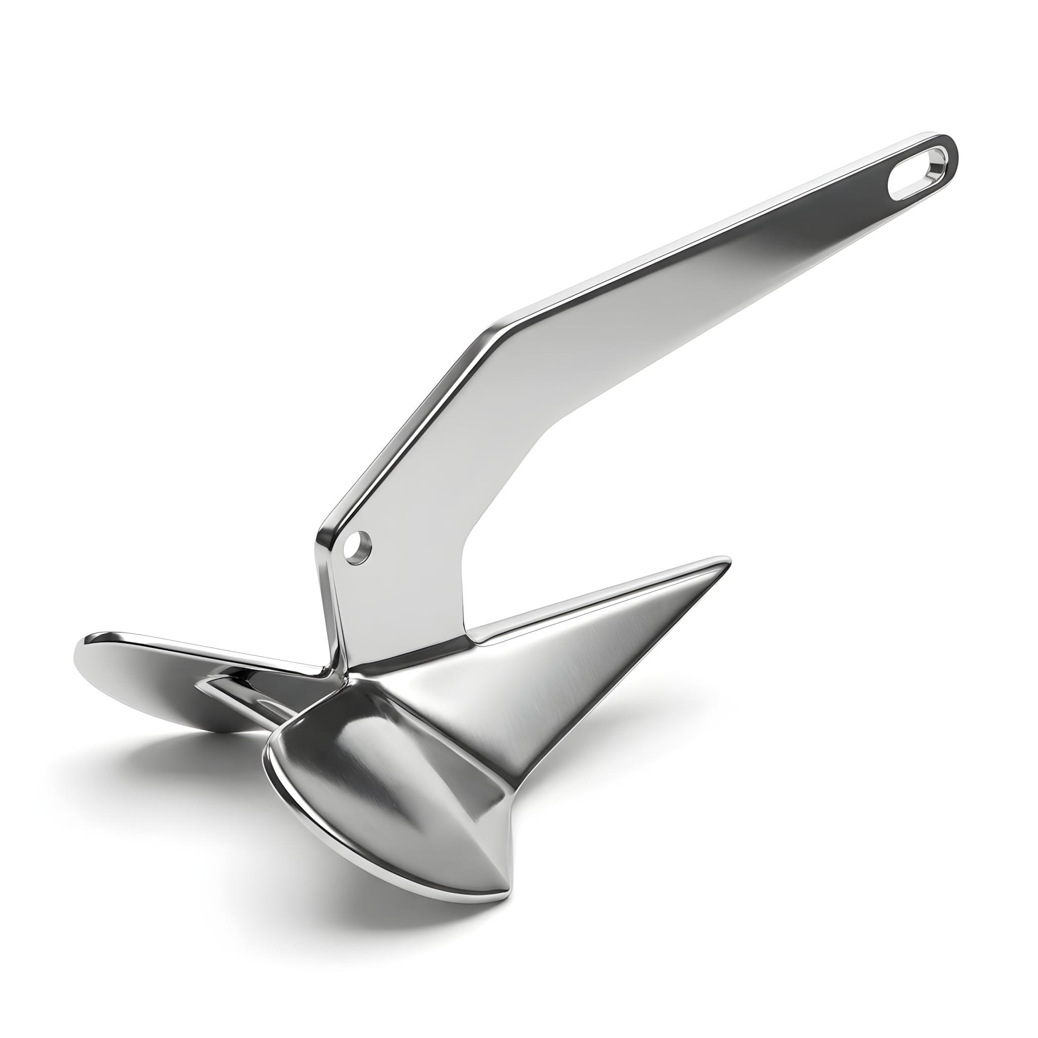 Ancora Delta - Ancora per Barche in Acciaio Inox con Finitura Specchiata, Protezione dalla Corrosione per Yacht/Velieri