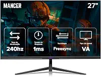 Monitor Gamer Mancer Horizon Z PRO240S | 27 Pol | VA | FHD | 1ms | 240Hz | HDMI/DP | MCR-HZNP240S-BL02