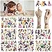 D'Autocollants Tatouage Enfants, 8 Feuilles Decalcomanie Enfant Étanche, Tatouage Temporaire pour Enfant, Animé Tatouage Autocollant, Princess Peach Yoshi Cartoon Stickers, pour Filles Garçons