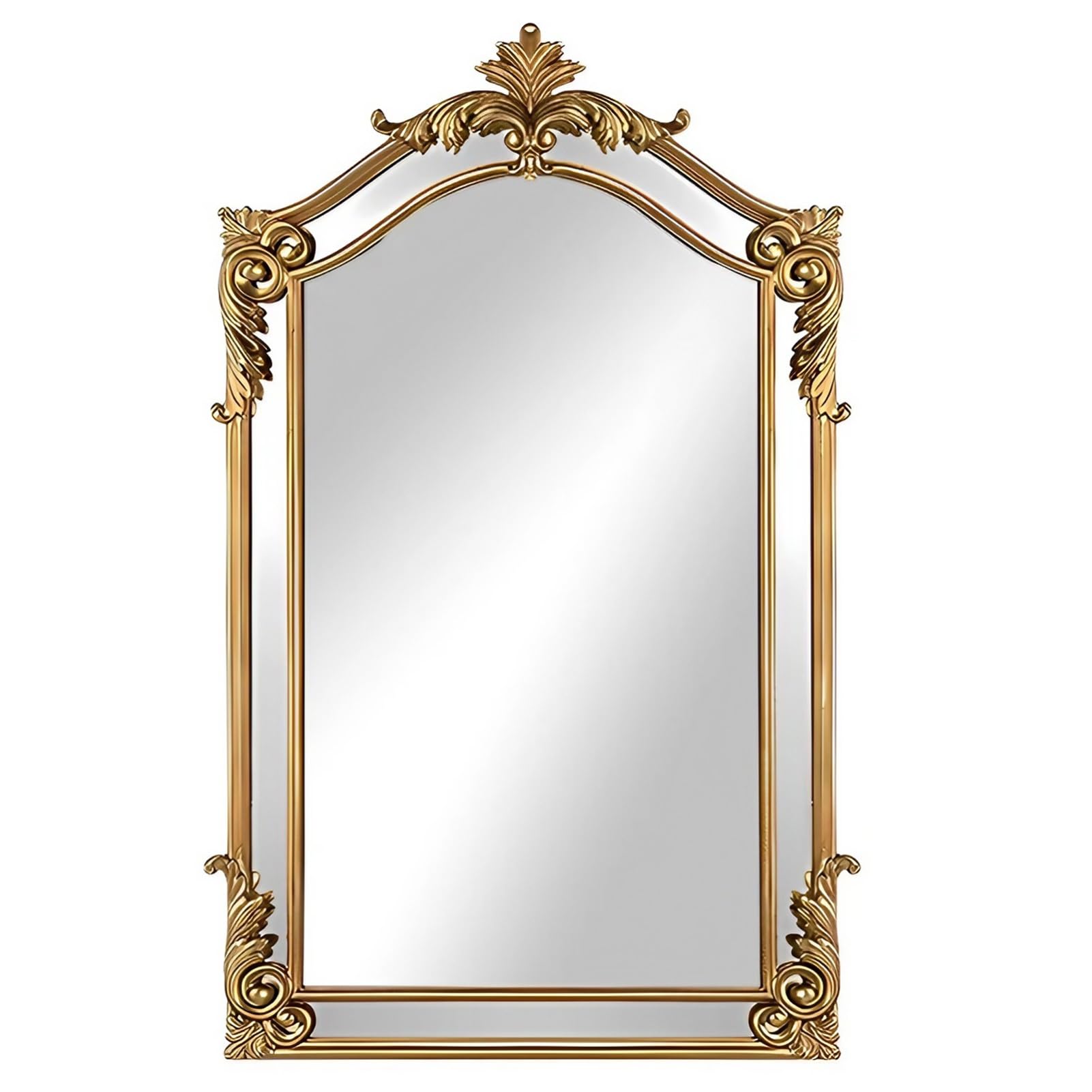FGXHHS Traditional Ornate Decorative Wall Mirror, Antique Gold, Large Vintage Baroque for Living Room Bedroom Entryway(60x100cm(24x39inch))
