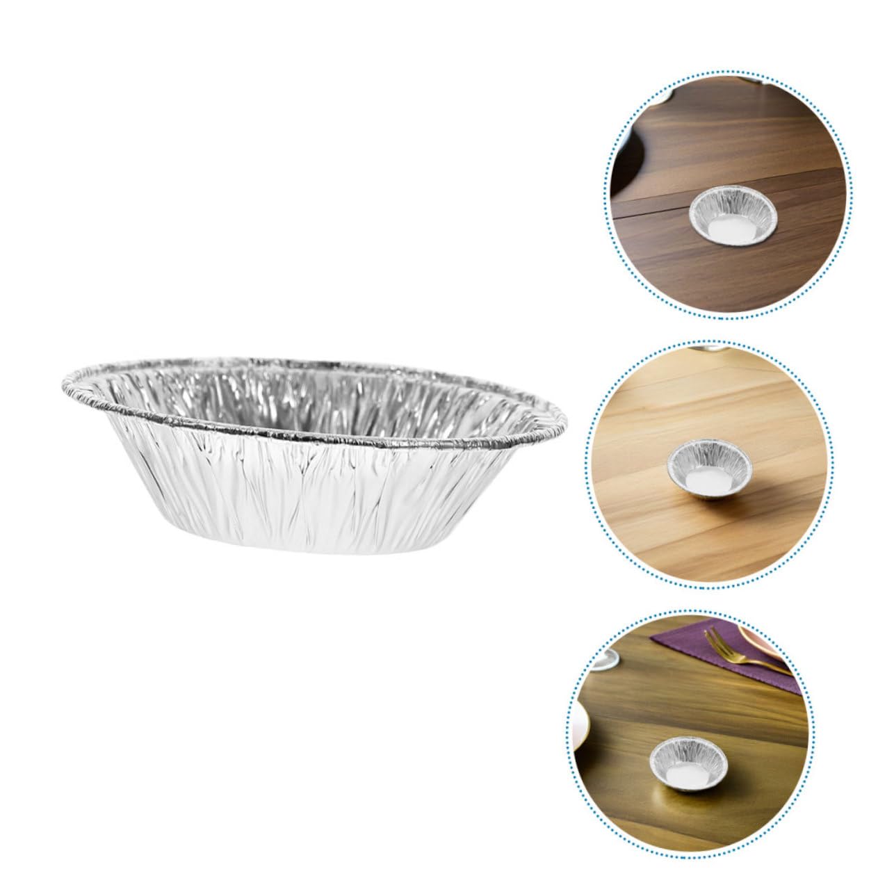Cabilock 600 Piezas Moldes Redondos Desechables Aluminio para Tartas Bandejas Antiadherentes para Horno Aptos para Postres Caseros Magdalenas Cupcakes y Tartas