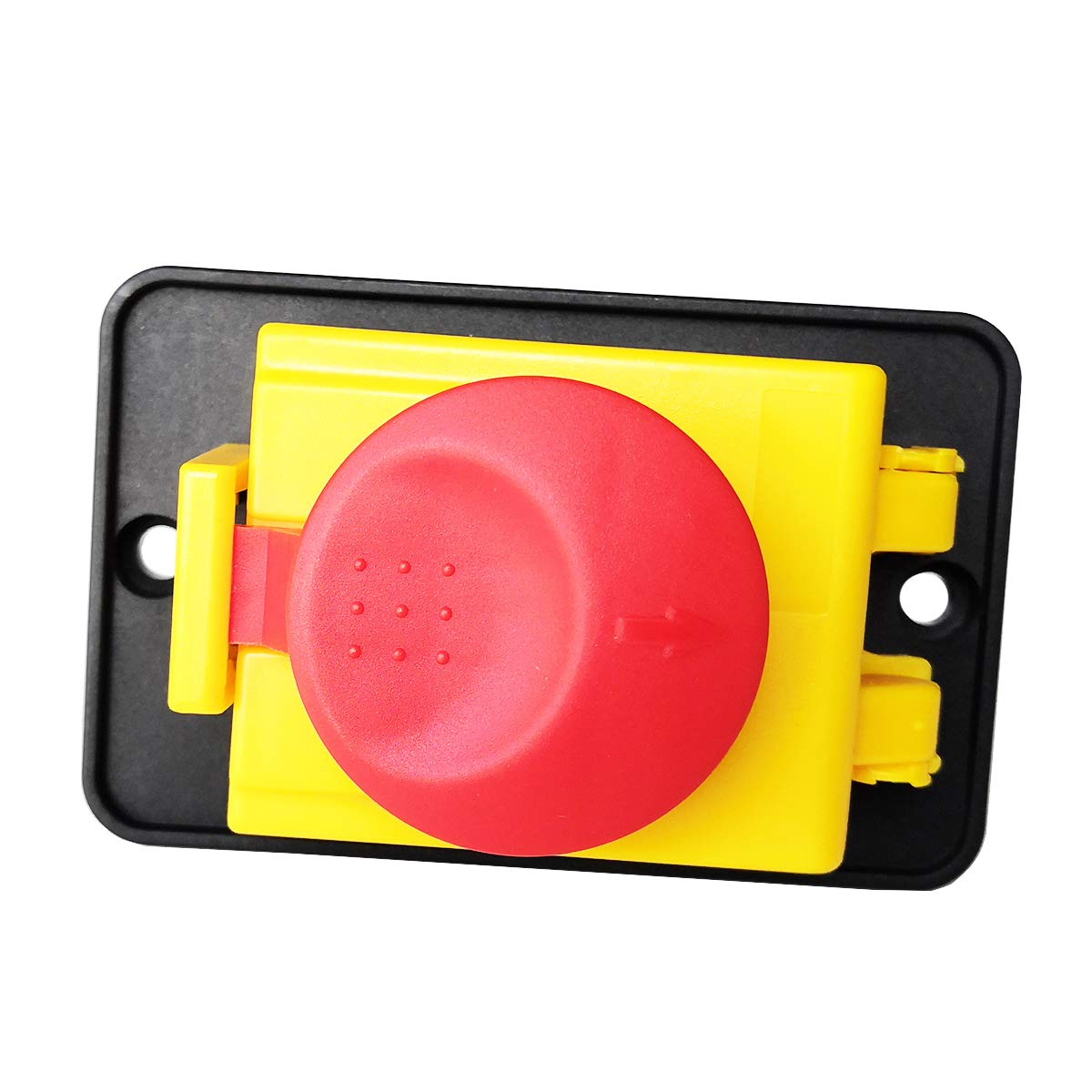 2 Interrupteurs Bouton-poussoir Arrêt D'urgence AC250V 6A - Vert - 1NO+1NC - Neuf
