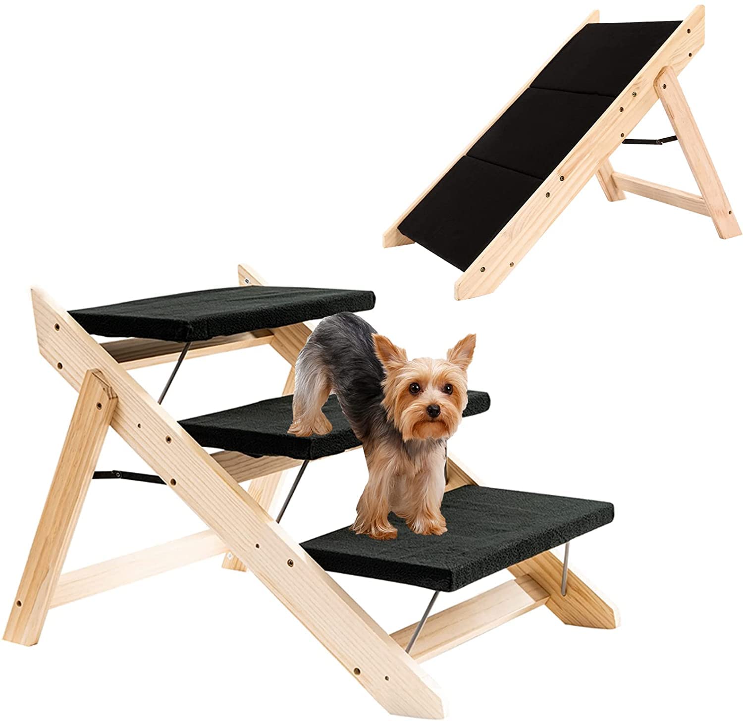 Buy DIY Dog Steps Foldable Pet Stairs Steps for Dogs and Cats 2in1 3