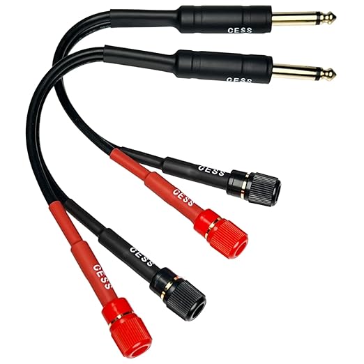 CNCESS Adaptador TS 1/4" a Jack Banana, 2 Unidades miniatura 2