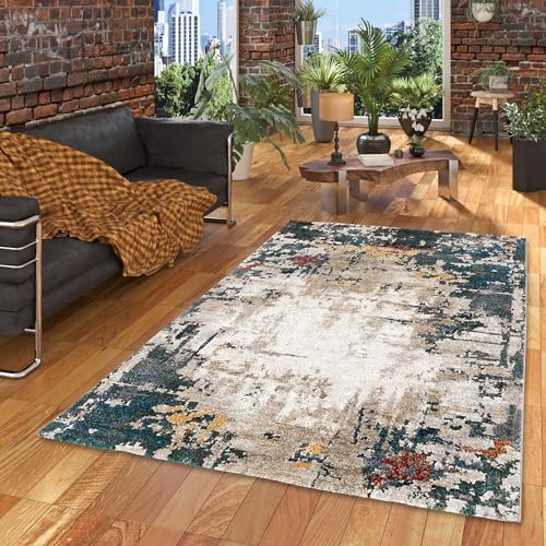 Pergamon Maui - Tapis Design Moderne - Mélange dégradé pétrole - 5 Tailles