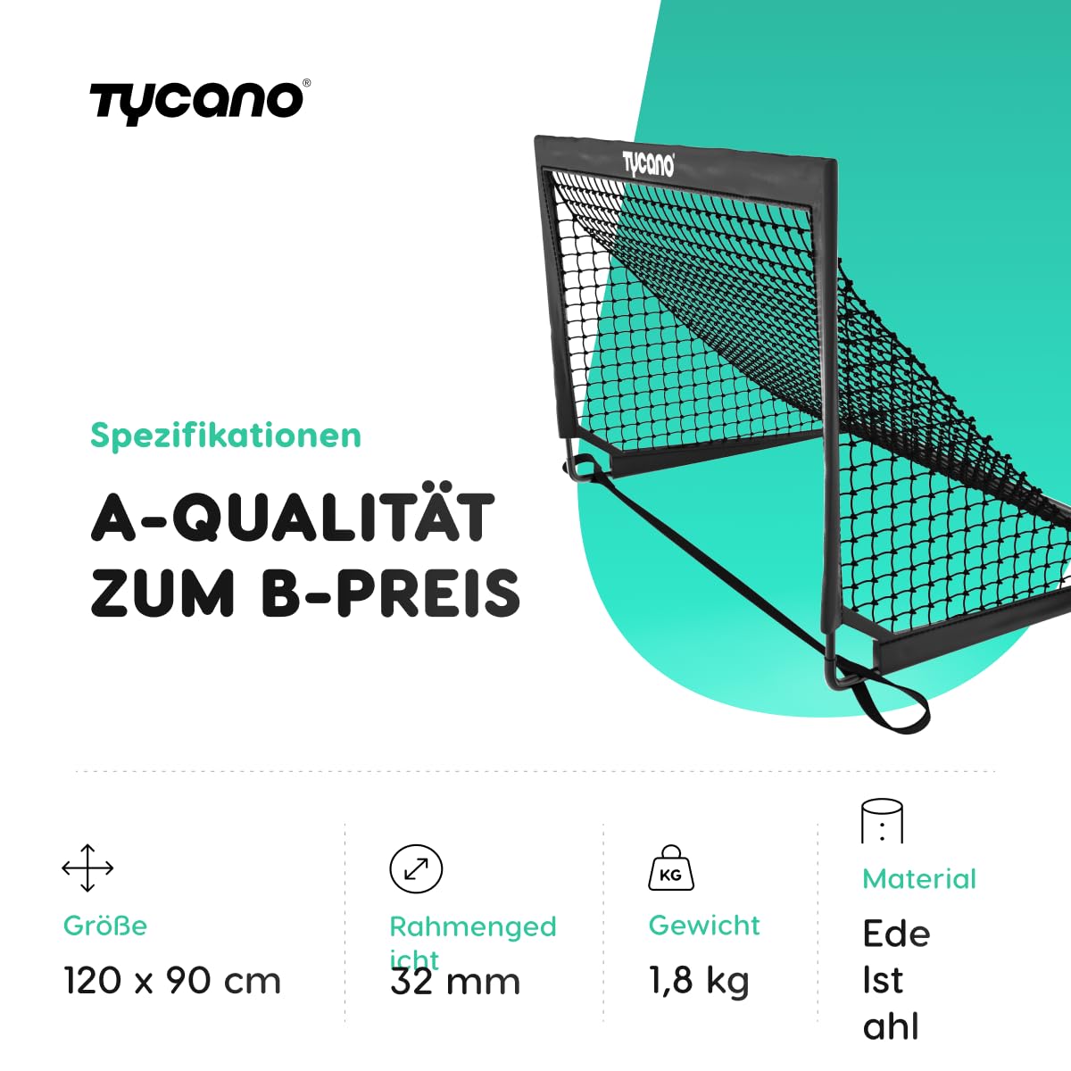Tycano Pop-Up Fußballtore Set - Fußballtore - 120 x 90 cm