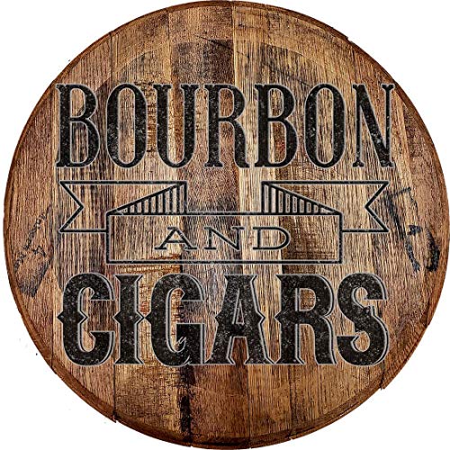 Whiskey Barrel Head Wall Decor Sign