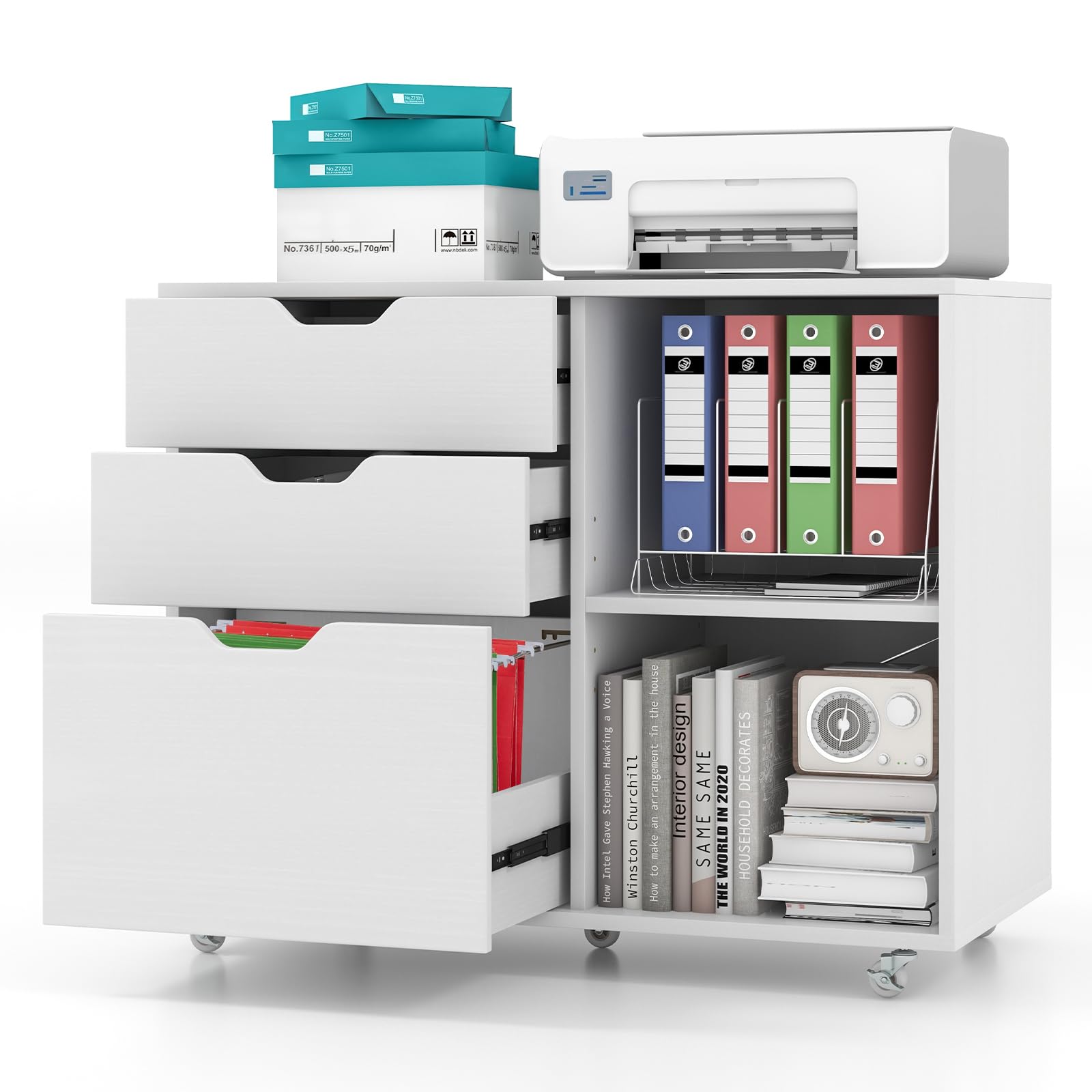 Vasagle 2 Drawer File Cabinet With Wheels - Co Clearance Australia