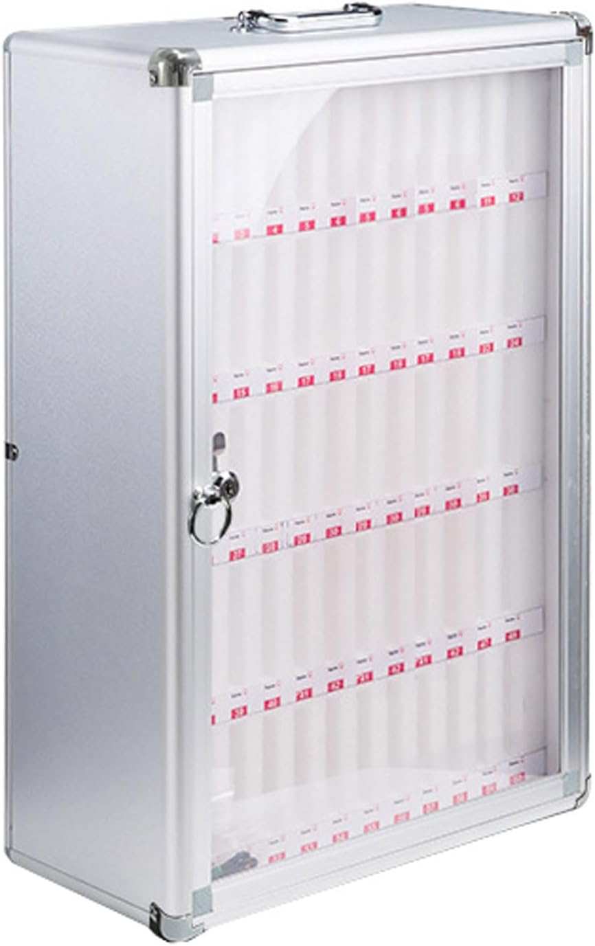 Wall Mounted Phone Locker, Cell Phone Storage Box, Mobile Phone Lockbox with Handle, Secure Company Conference Cellphone Locker, Employee Mobile Storage Cabinet with Lock