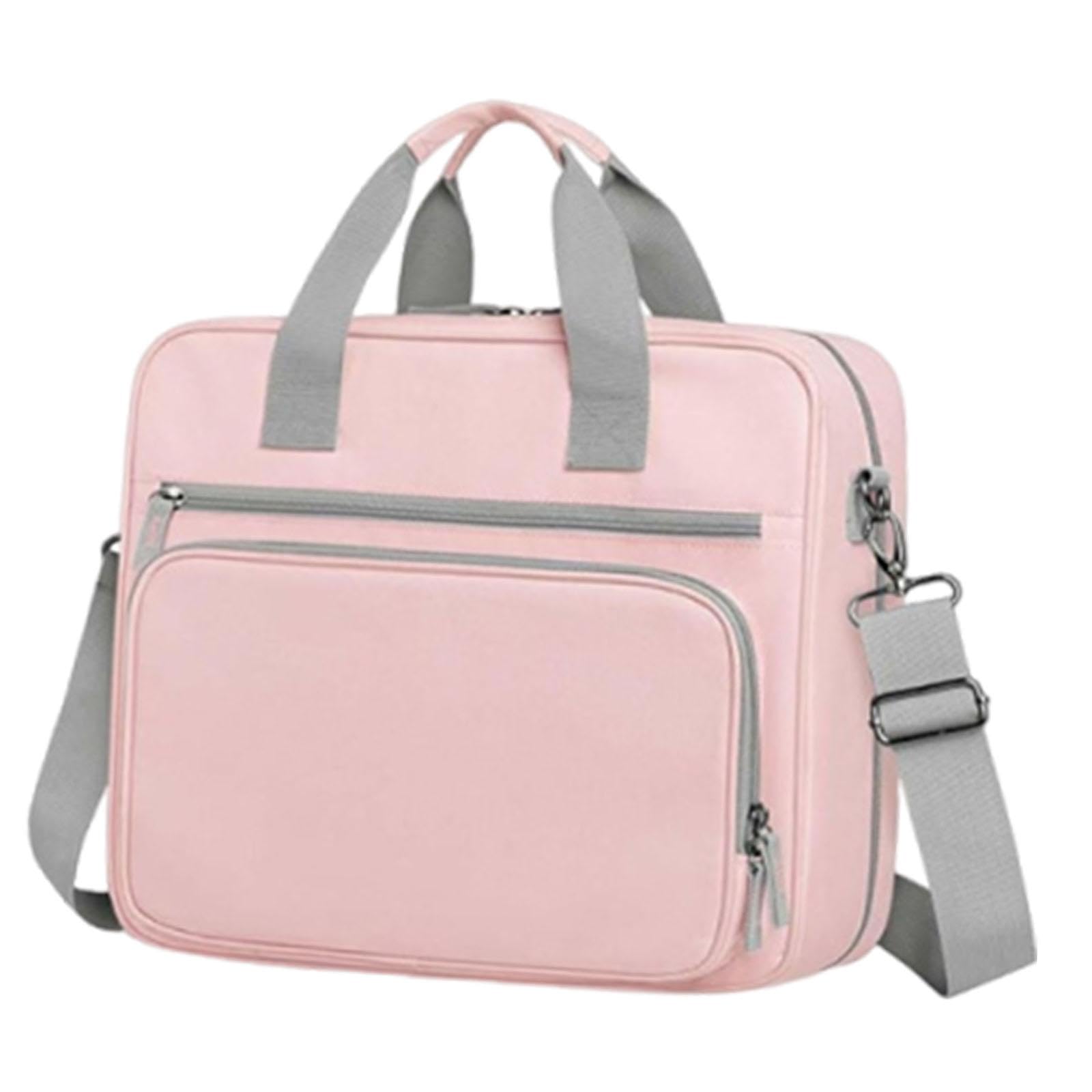 Cartella con Cerniera a 3 Scomparti con Tasca Portadocumenti, Capacità 500, Organizer Portatile per Scuola, Università, Casa