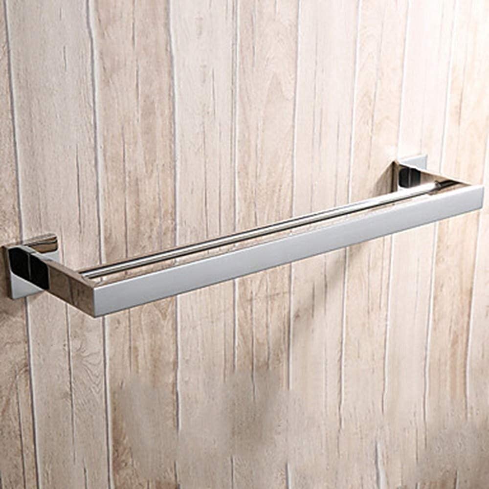 Porte-serviettes mural étagère à serviettes double barre en acier inoxydable