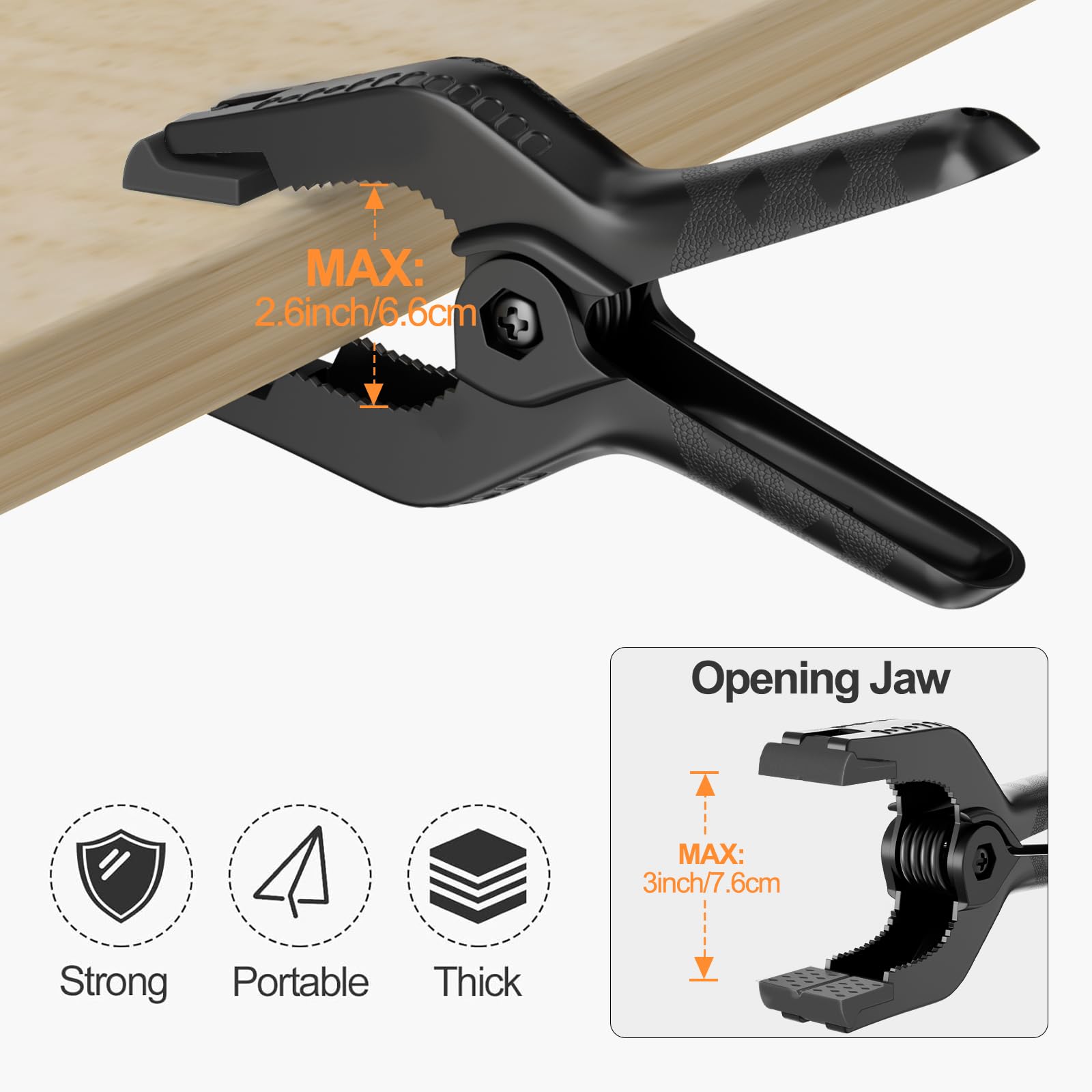 Backdrop Clamps Clips - 4.5in - Spring Clamps For Uganda - View #5