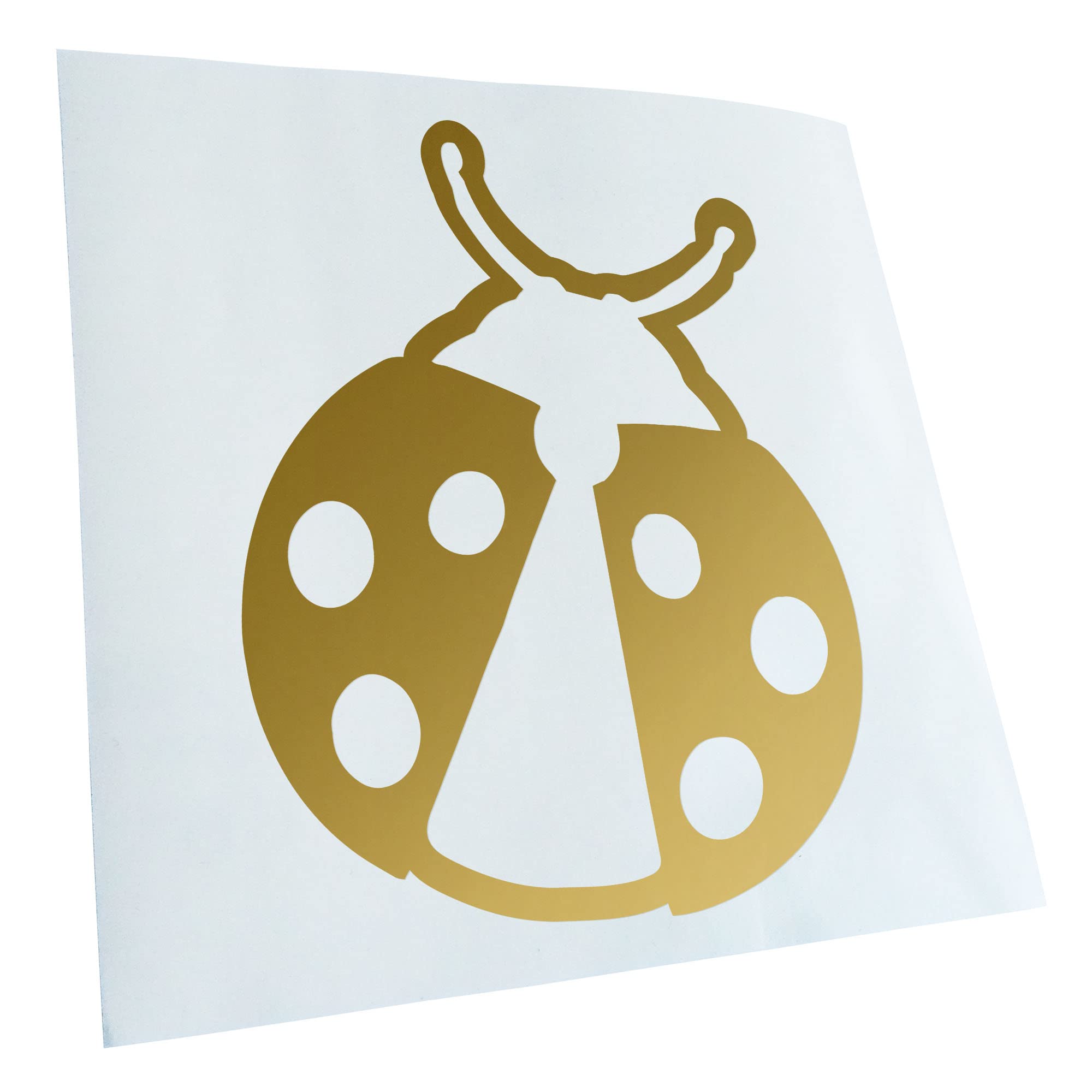 Kiwistar - Car Sticker - Gold - 11 x 9 cm Ladybird - Rear Window Car Sticker Weatherproof for Car Truck Moped Truck - Sticker Exterior Self-Adhesive Tuning Accessories for Window Vehicle Window