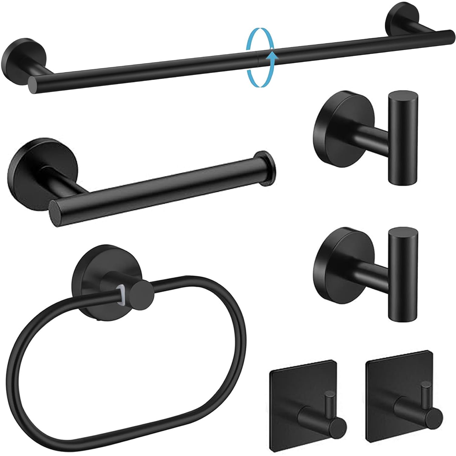 Brushed Gold Bathroom Accessories Set, 7 Pieces Gold Towel Bar Bathroom Hardware Set, 31.5 Inch Towel Racks for Bathroom, SUS304 Stainless Steel Bathroom Towel Holder Toilet Paper Holder Wall Mounted — Amazon image 12