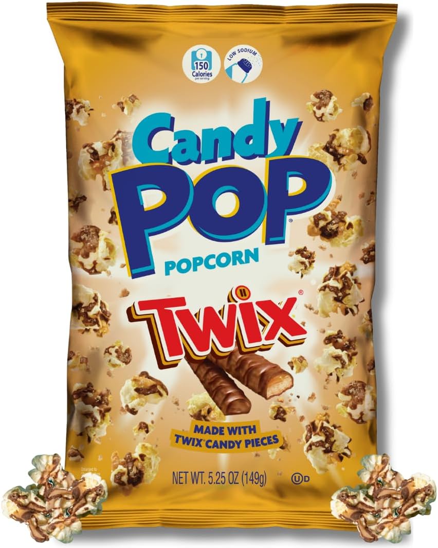 Snack Pop Twix Candy Coated Popcorn,5.25oz
