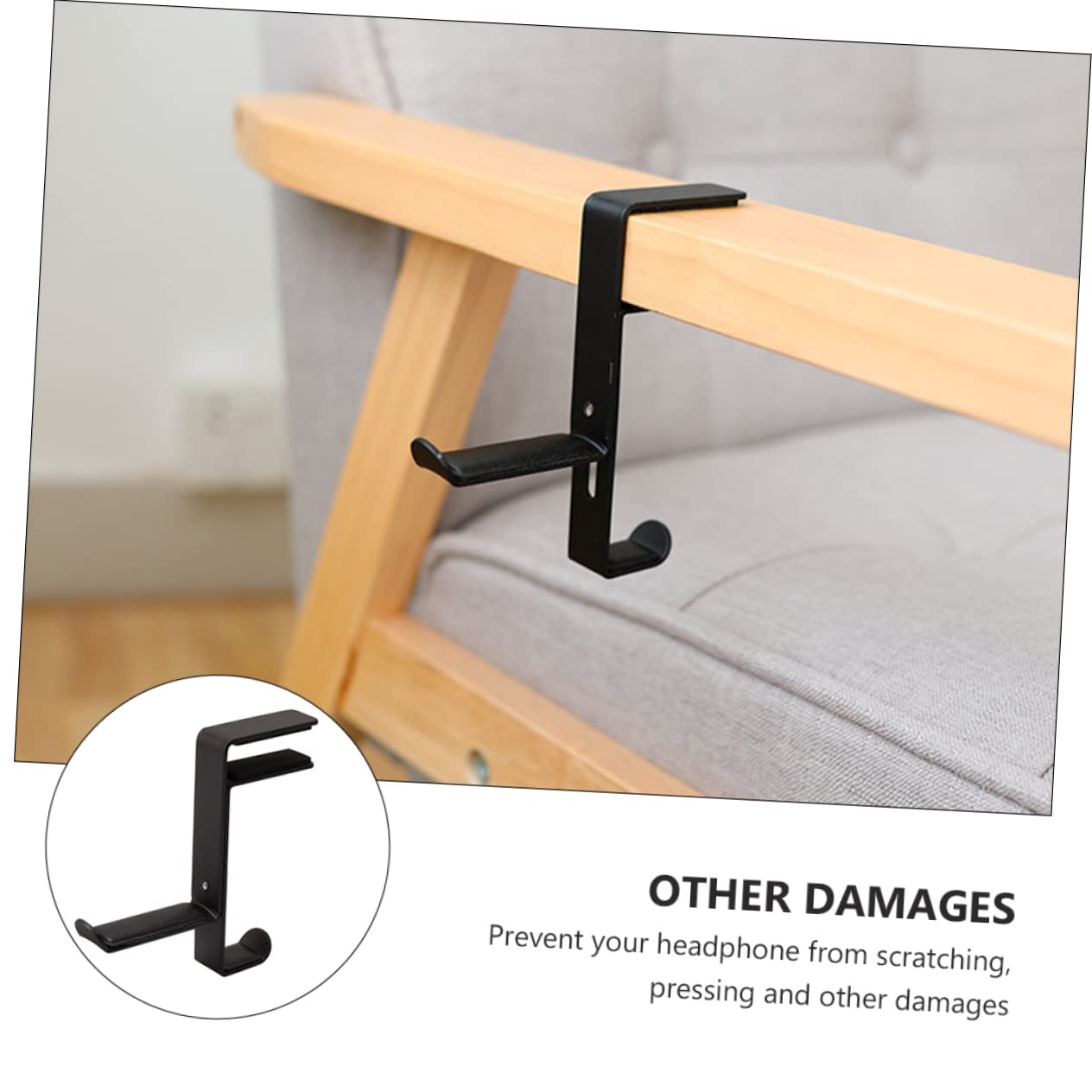 Alipis 3 Piezas soporte para auriculares colgador de auriculares de escritorio soporte para gancho para auriculares perchas gancho de auriculares Gancho de montaje para auriculares PU