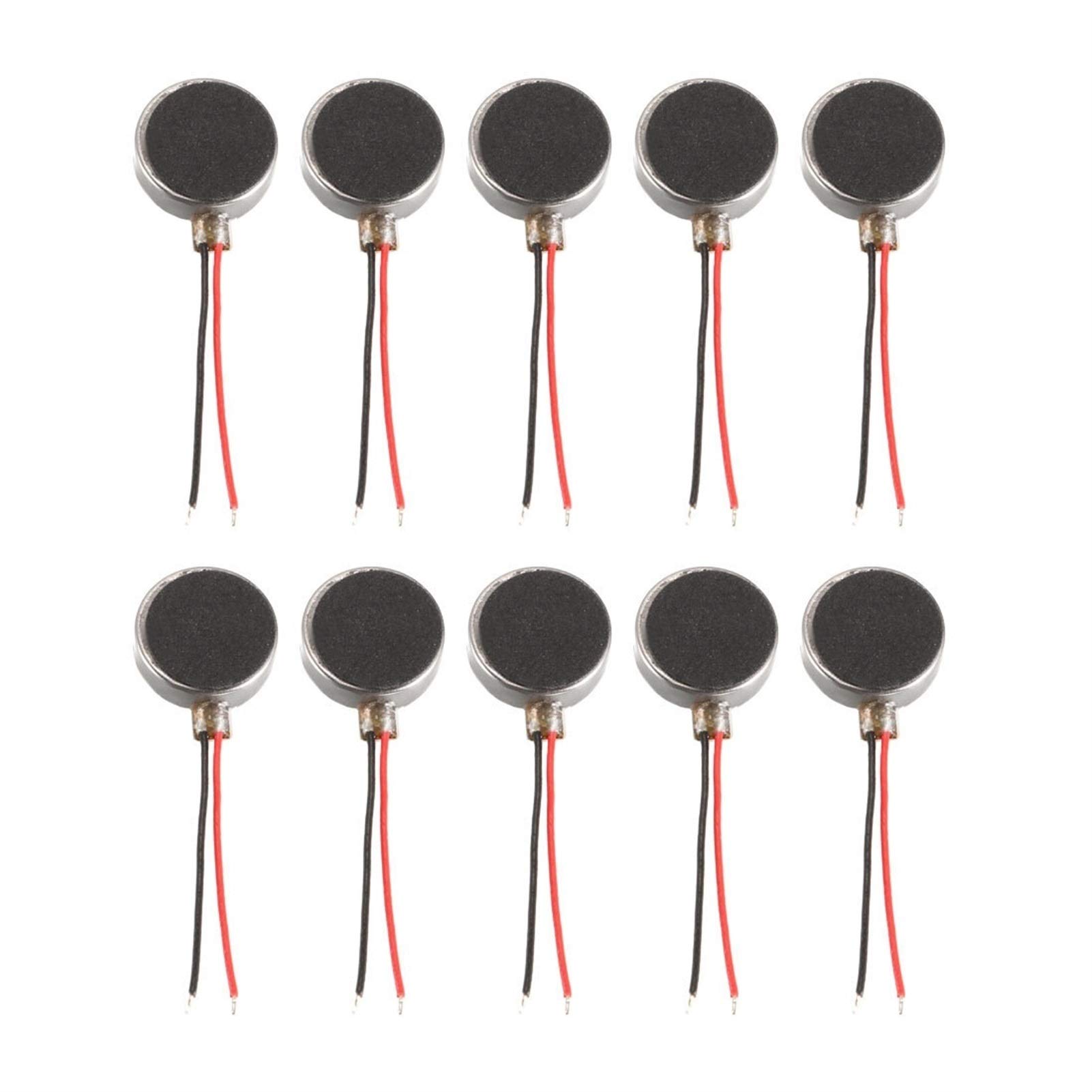 Leloo Lruirui-Motor Dc 10PCS 10x 3mm Flat Coin Micro DC Vibrating Motor, DC 1.5V 6000RPM, for Cell Phone, DIY Driver Parts (Voltage(V) : Other)