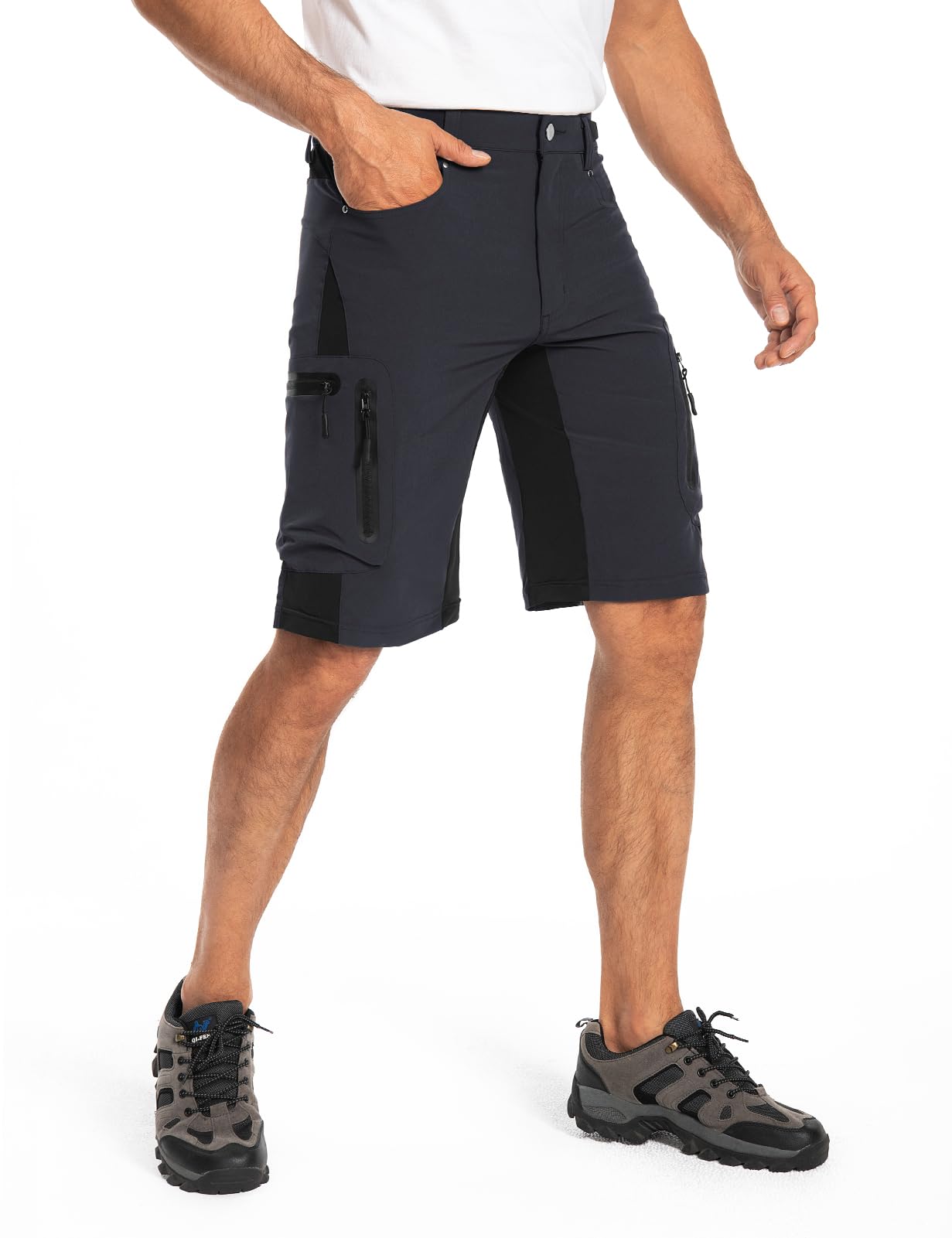Hiauspor Mountain Bike Shorts Pantalones Cortos Cargo para Hombre