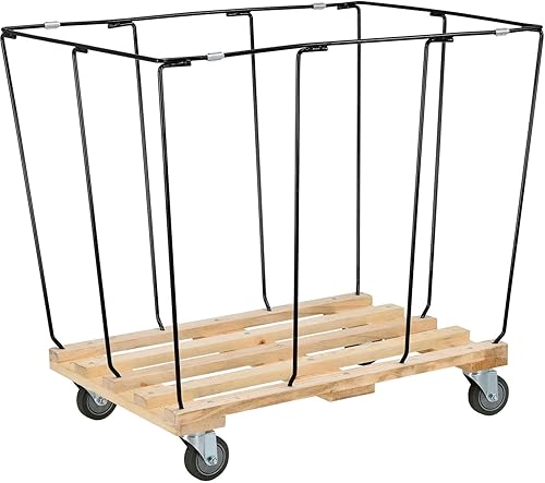 Miniatura 5 de Global Industrial 12 bushel, camión a granel de cesta de vinilo azul, sin montar, 36 pulgadas de largo x 26 pulgadas de ancho x 33-12 pulgadas de