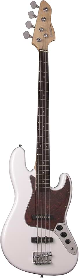 Contrabaixo Elétrico JAZZ BASS 4 Cordas GB 100 Branco/Turtl GIANNINI