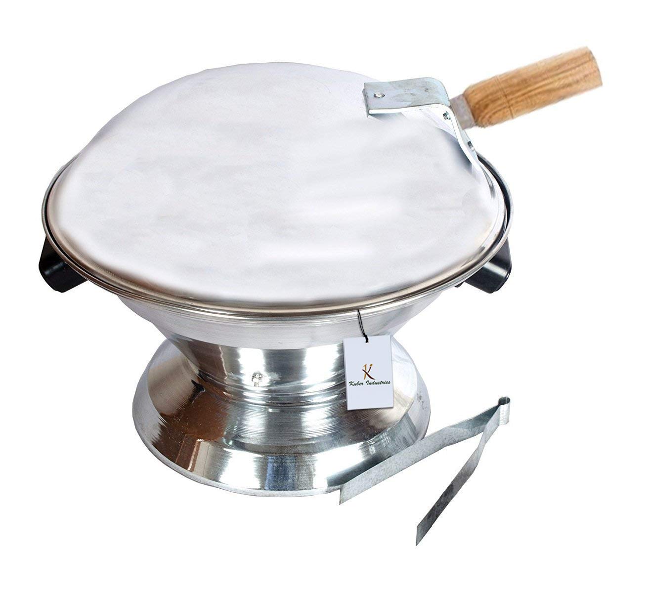 Kuber Industries CTKTC6033E Multi Purpose Oven, Gas Tandoor, Barbeque Griller, Silver, 1000 Watts