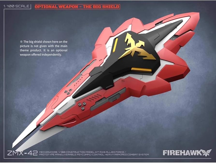 Amazon | LEBOO 機甲の城 1/100 赤色 ZMX-42 “FIREHAWK” の