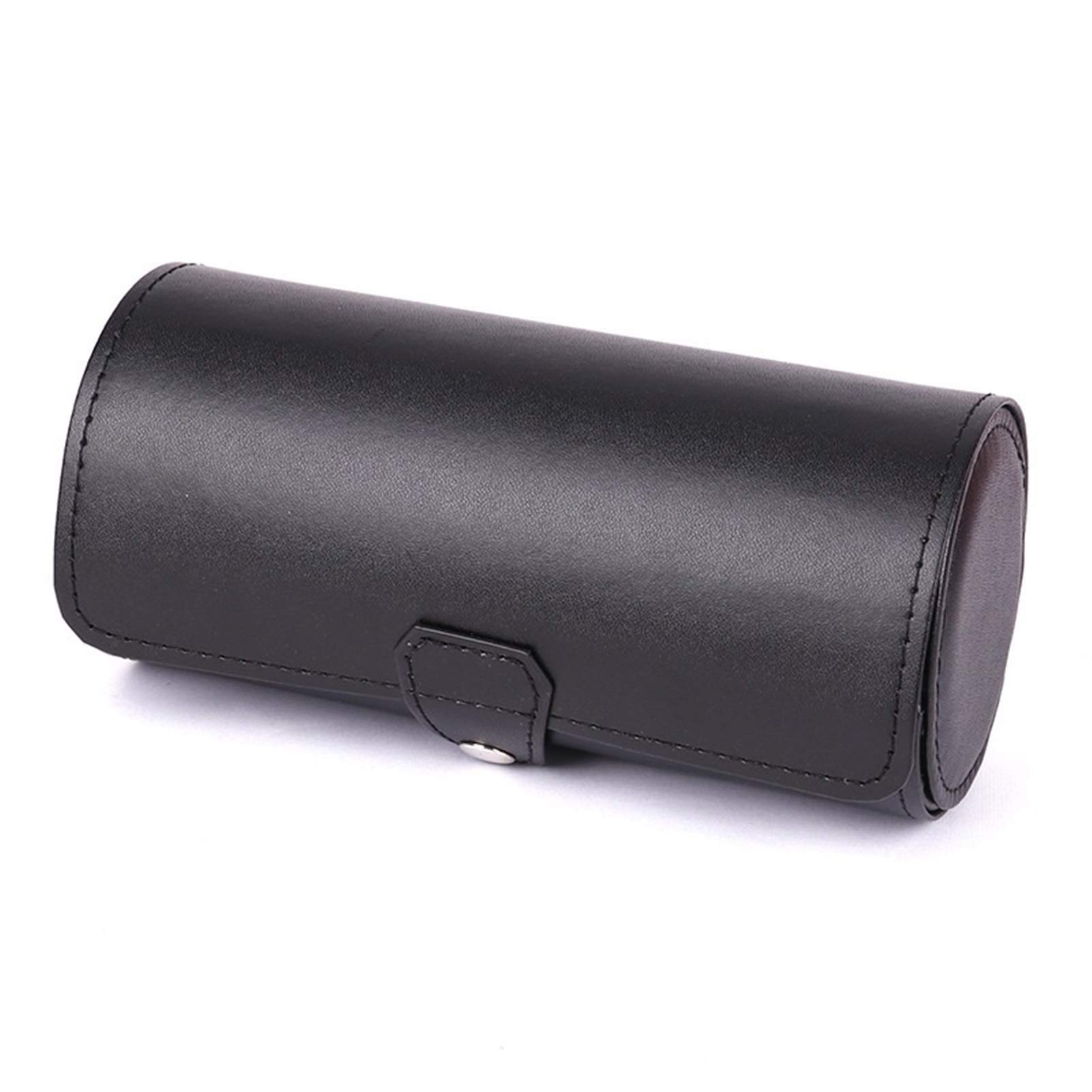 Uhrenbox für Herren, PU-Leder, Uhrenaufbewahrung, Uhrenrolle, Reise-Uhrenetui für 3 Uhren mit Samtabschnitten, um Kratzer oder Stöße zu verhindern, Uhren-Display-Organizer-Box (Farbe: Braun)
