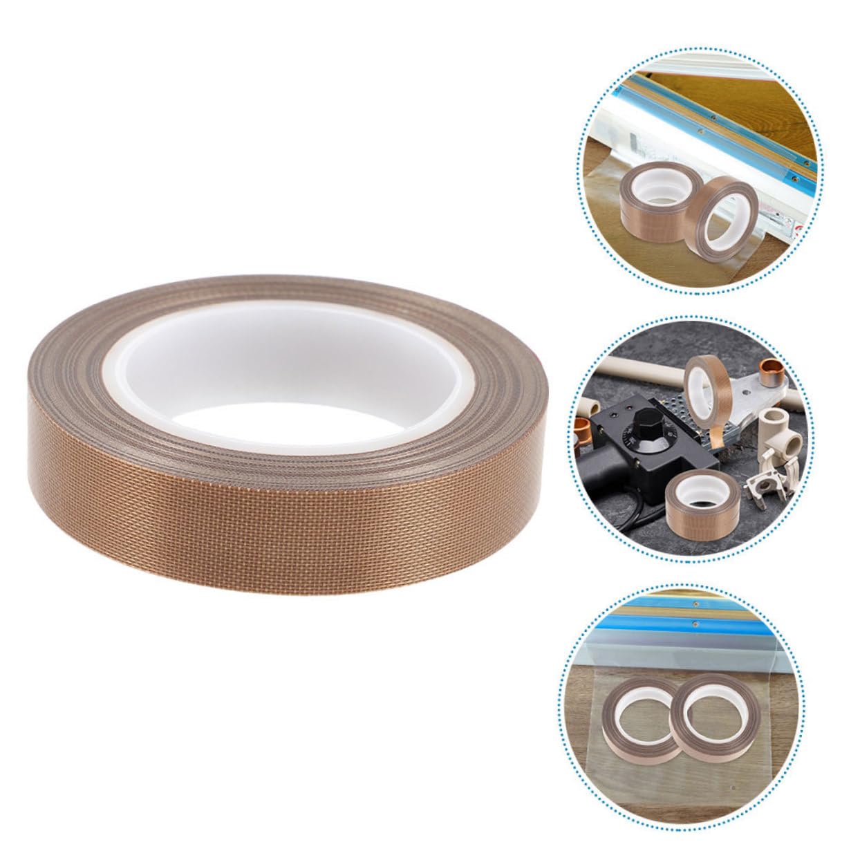 ULTECHNOVO 5rouleaux Ruban Ptfe Isolation Thermique Adhésif Pour Scellage Sous Vide Haute Résistance Et Performance Compatible Avec Scelleuses Manuelles Et Appareils Électriques