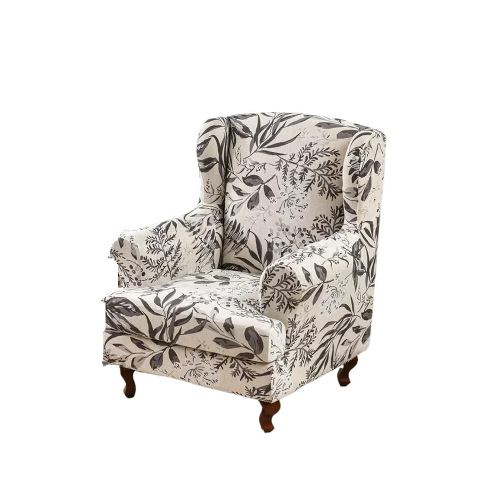 GCYEIDMA Wing Chair Slipcover 1 Seat Wing Chair Cover Stretch Sofa Covers Armchair Non-slip Slipcover Funda Silla(A2 Wing Chair Cover)
