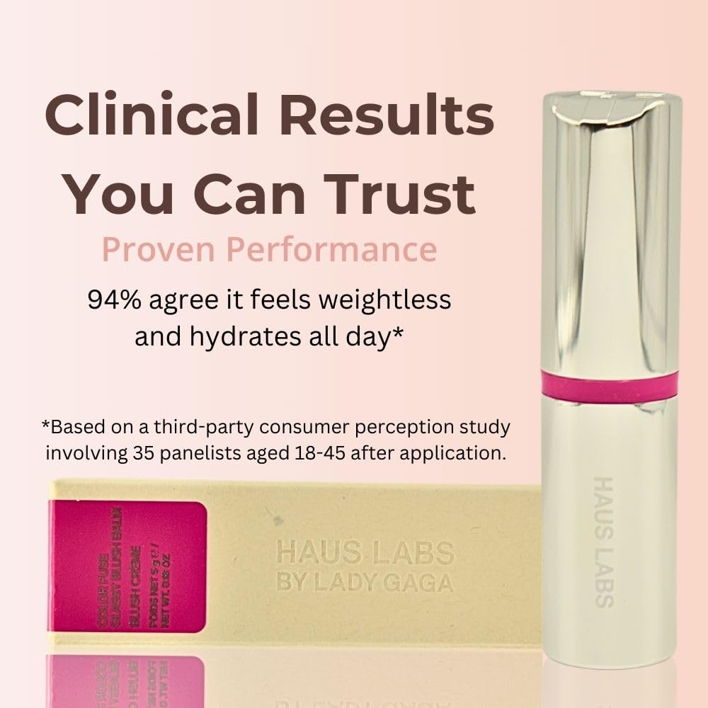 Haus Labs Color Fuse Longwear Hydrating Glassy Lip + Cheek Blush Balm Stick - Glassy Pitaya