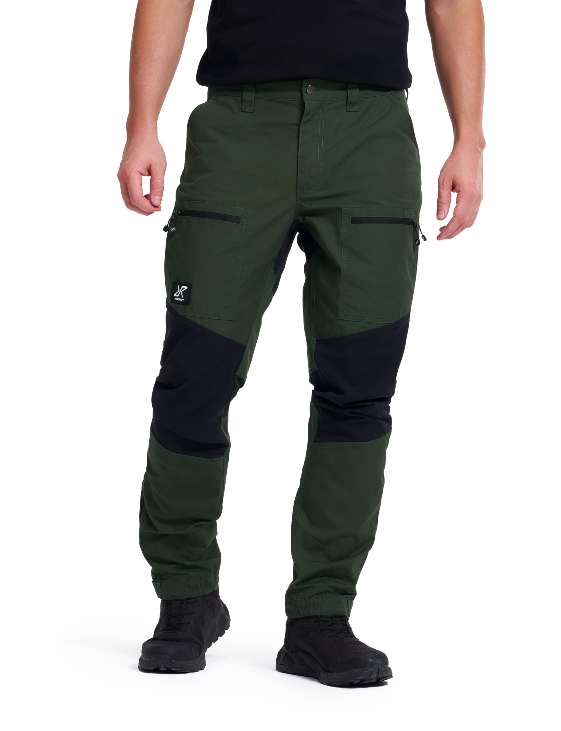 RevolutionRace Men's Nordwand Pro Trousers for Outdoor Activities. Durable Hiking, Walking and Working Trousers, Forest Green/Black, L