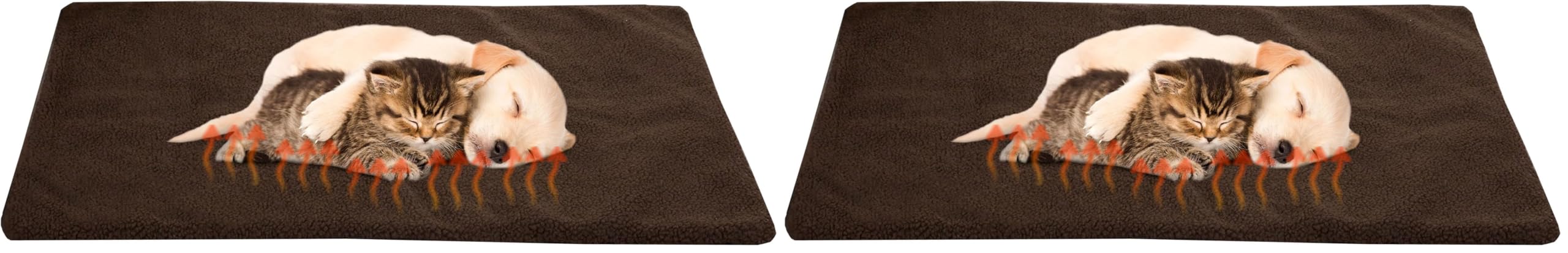 PETMAKER Small/Medium Self Warming Thermal Crate Pad-25x18-Chocolate,Brown (Pack of 2)