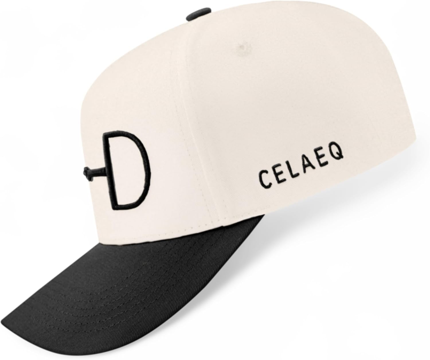 Vintage Canvas Snapback Hat – Women's Adjustable 2 Tone Cap with 3D Embroidery- Snaffle Bit - Equestrian