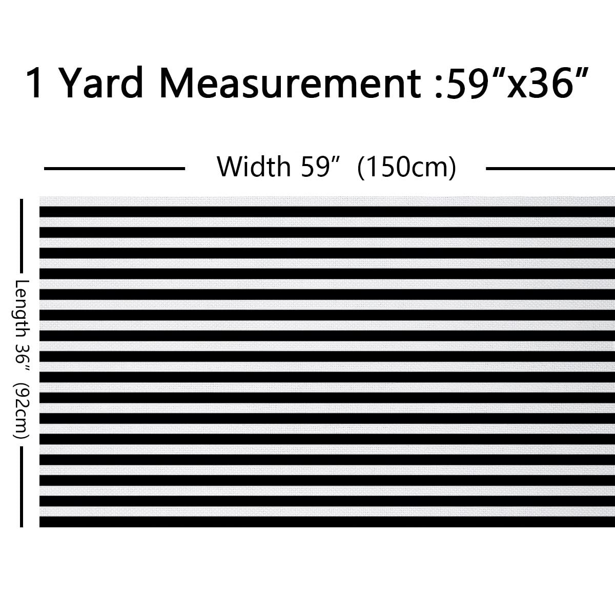 Striped Upholstery Fabric for Chairs Black and White Stripe Fabric by The Yard Farmhouse Ticking Stripes Decorative Fabric for Quilting Sewing Horizontal Stripes Abstract Gothic Fabric 1 Yard - Image 2