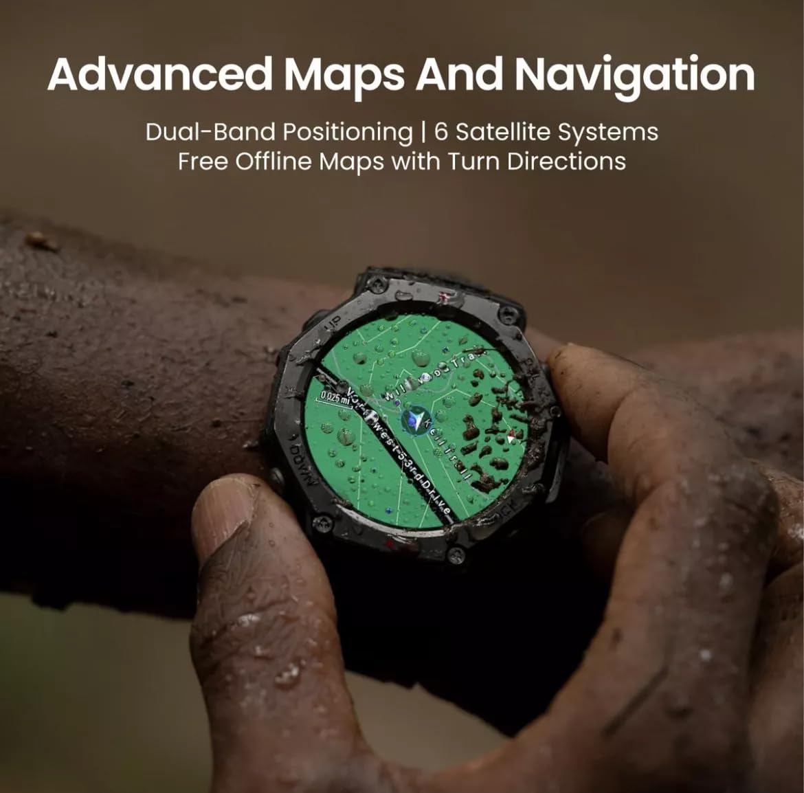 Amazfit T-Rex 3 robusto relógio inteligente militar 48mm, GPS