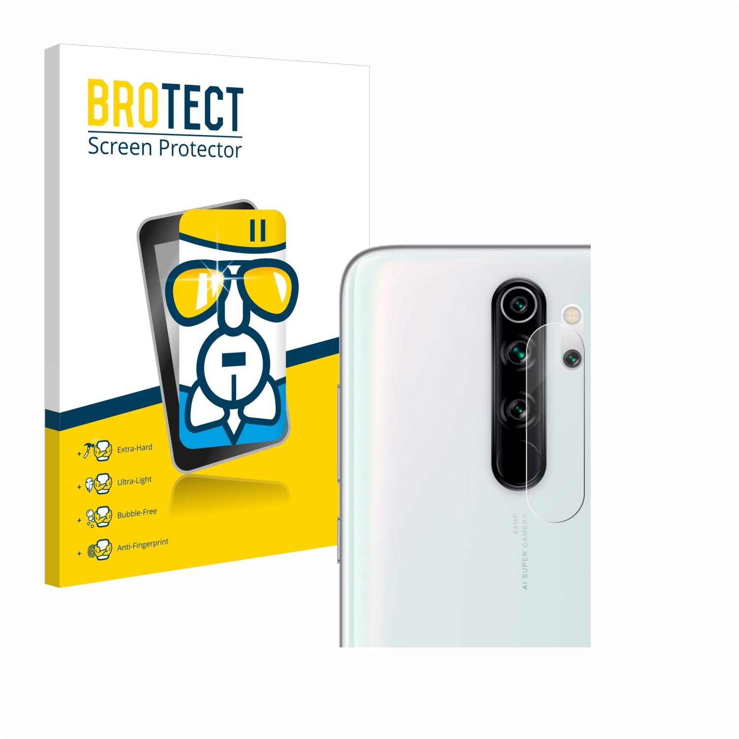 Brotect Pellicola Protettiva Per Xiaomi Redmi Note 8T – 2 Pezzi, Trasparente, Anti-Impronte, Made In Germany - 5