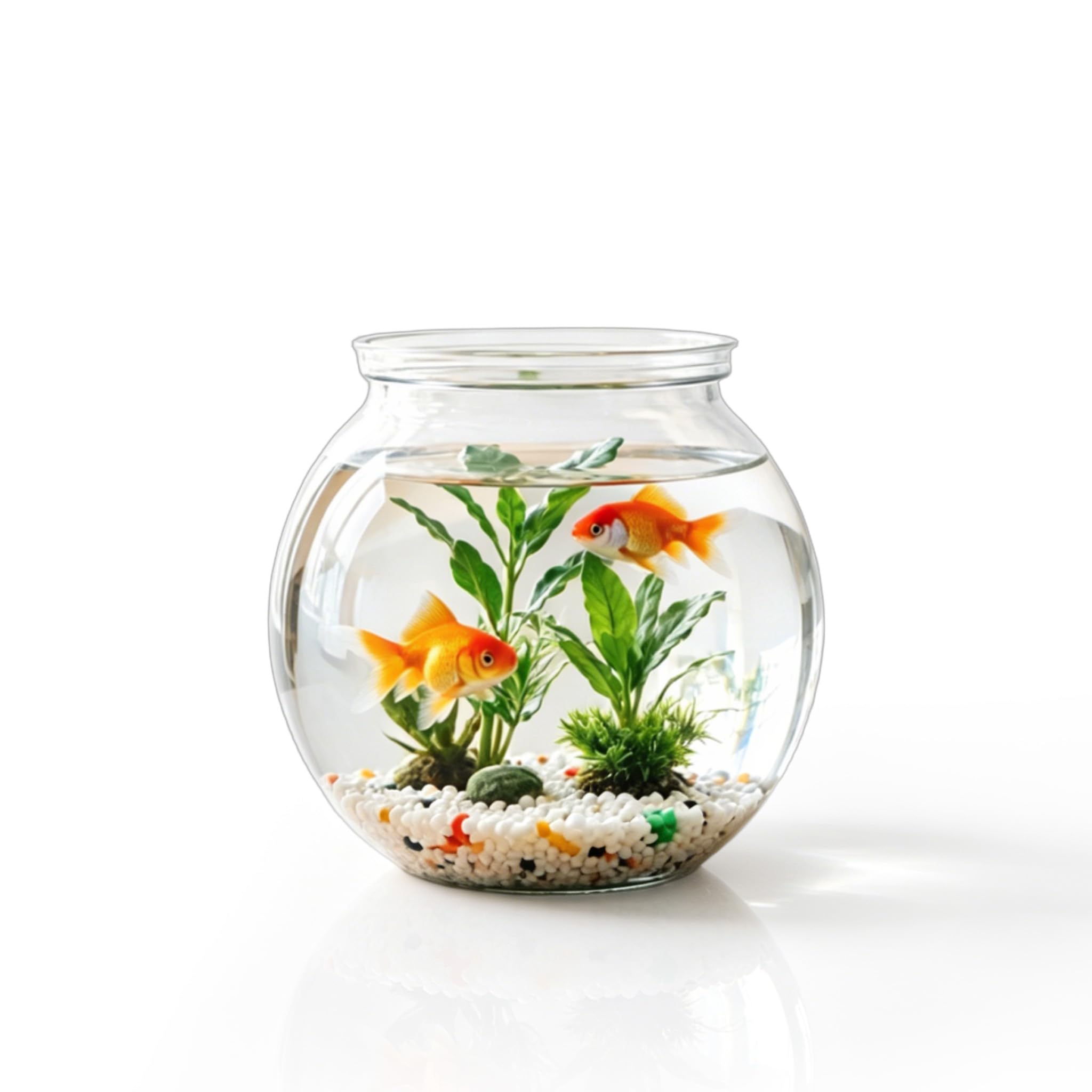 InteDesign Mini Plastic Fish Bowl 27 Oz Decorative Fish Bowls Round Plastic Fish Tank Unbreakable Aquarium Fish-Bowls for Home Decor Centerpiece Vases Hydroponic Planter Candy Party Favors (Style 1)