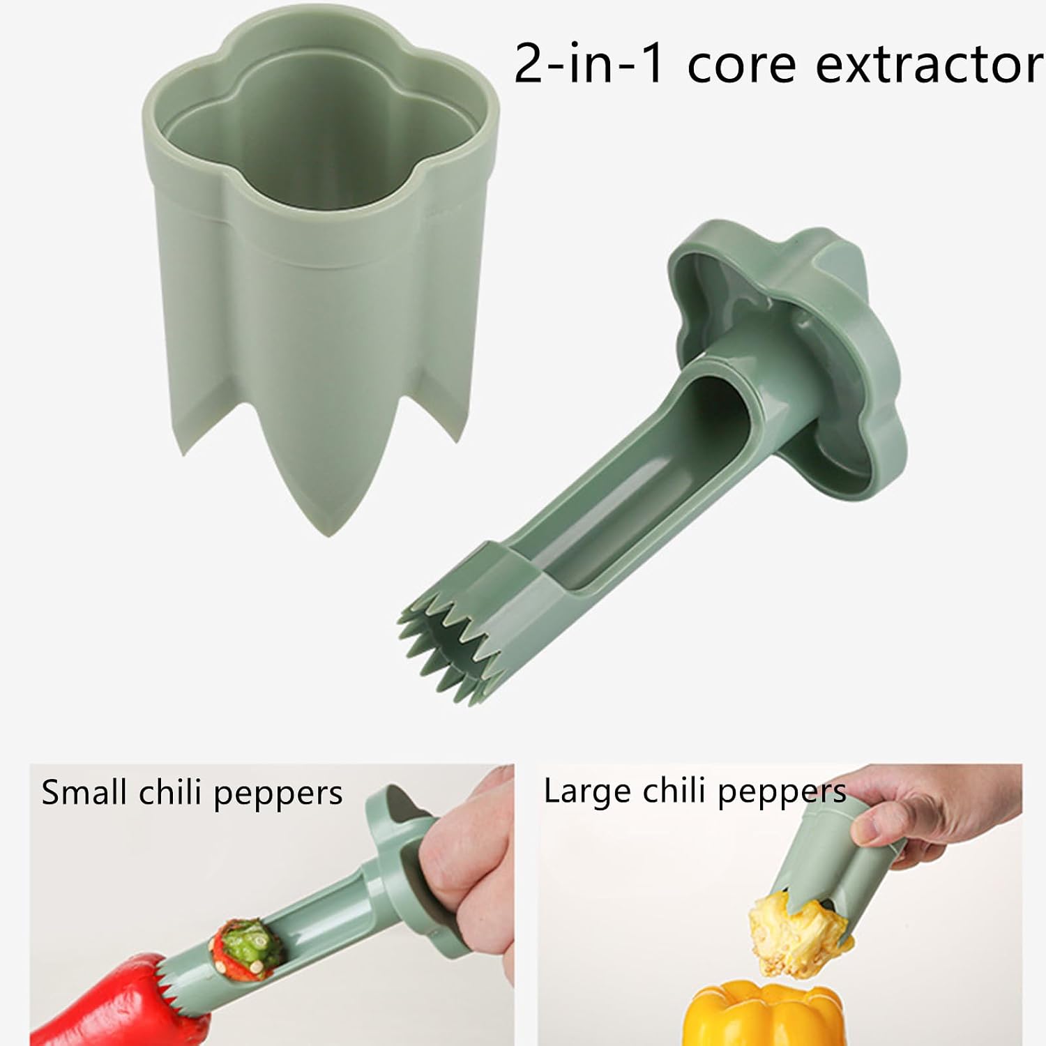 2 in 1 Bell Pepper Seed Remover & Corer Tool
