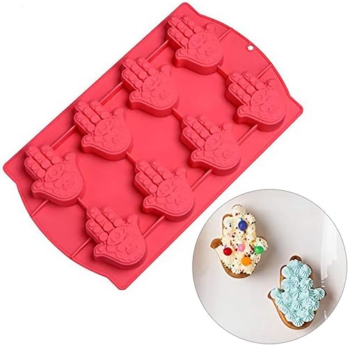 Miniatura 1 de Hamsa - Molde de silicona para manos de Fátima, pastel, magdalenas, muffins, bandeja para hornear la mano de Dios, bandeja para cubitos de hielo,