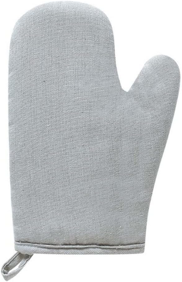 1 Pair of Heat-Resistant Gloves Cotton and Linen Kitchen Cooking Microwave Oven Baking Stove