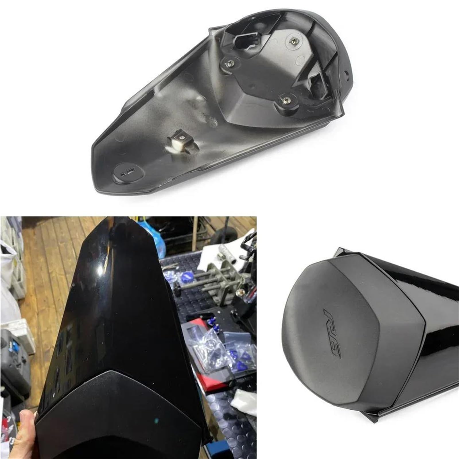 Tapa De Cola Capó De Carenado Cubierta De Colín para Motocicleta para Yamaha YZF 600 R6 YZFR6 YZF-R6 2017-2022 Cubierta De Asiento Trasero para Pasajero Colín Monoplaza(Azul)