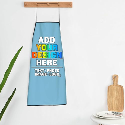 Miniatura 6 de Delantal personalizado para mujer, personalizado para añadir tu propio nombre, texto, logotipo, foto, chef, delantal de cocina para barbacoa