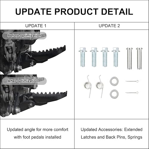 Miniatura 9 de Xitomer Soportes de bajada de estribera de 2 pulgadas de 1.969 in, aptos para DR650 96-22 2022 2021 2020 2019 2018 2017 2016 2015 2014 y kit de