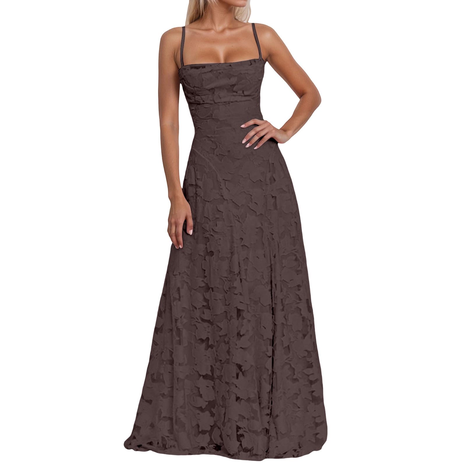 Vestido Casual de Verano sin Mangas, Escote en V, Ajustado, con Abertura Lateral, Tirantes y Espalda Descubierta, Ideal para Fiestas y Discotecas. Un Atuendo Elegante.
