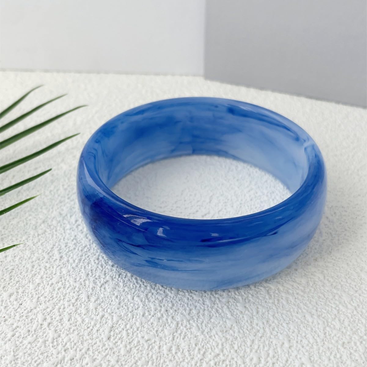 Glittery Macaron Color Bangle Bracelet Chunky Round Geometric Cuff Bangle for Women Multicolor Chic Wristlet Wrist Jewelry for Party Vacation - Image 2