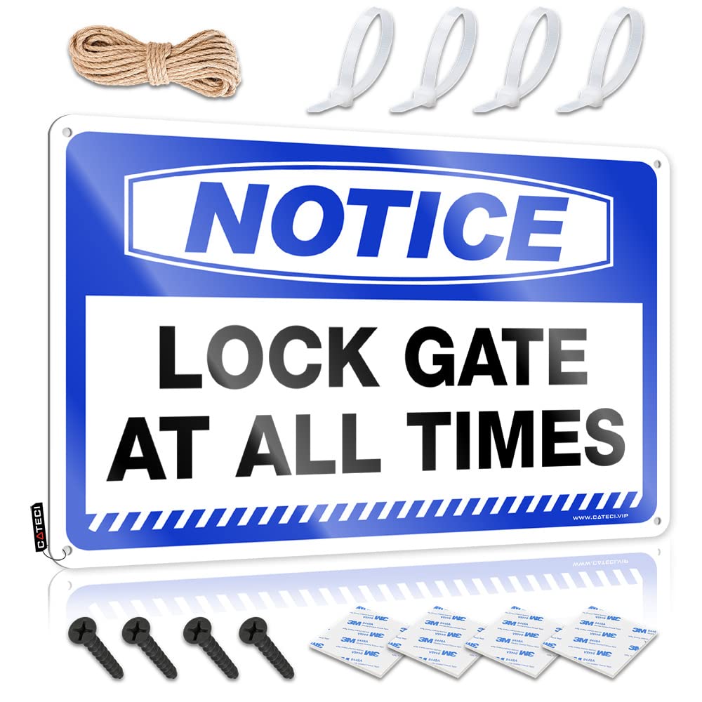 Funny Saying Tin Signs Notice Lock Gate At All Times Tin Sign Funny Beer Sign Bar Sign For Home Decor