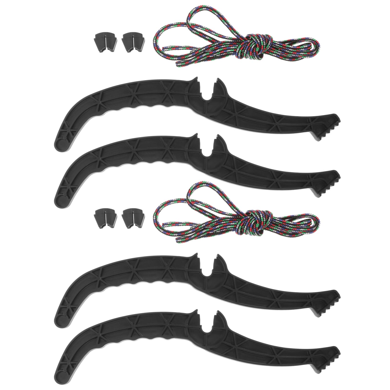 SUPVOX 8 Sets Ski Brake Handle for Snowboard Replacement Part Thick Plastic Material for Longevity Easy to Use Integrated Rope